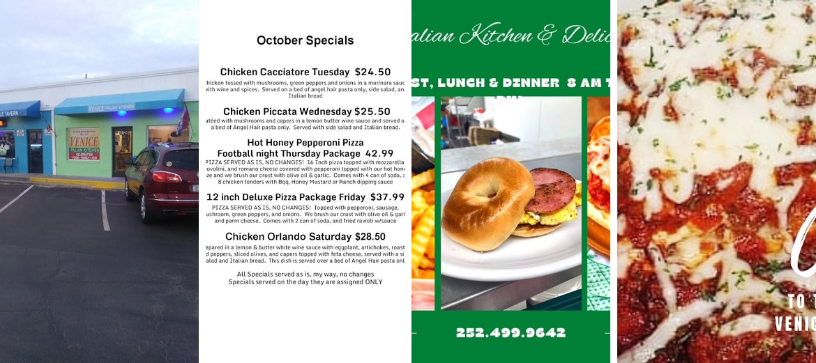 Venice Italian Kitchen Menu