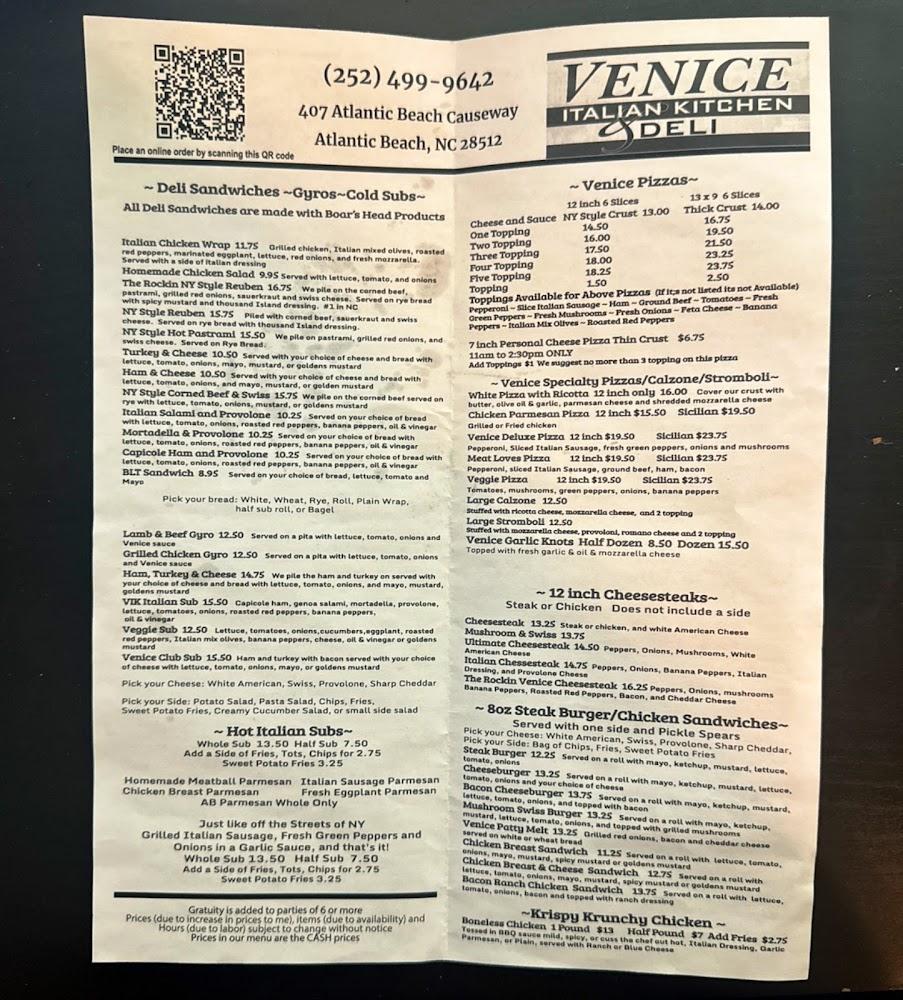 Venice Italian Kitchen Menu image 3